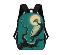 sinyumoney Vulture Perched Under Moonlight Mochila Escolar Infantil, Mochilas Impresas En 3D, Mochilas Escolares De Moda Para Niños De Primaria Y Secundaria 17inch