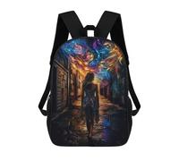 sinyumoney Walking in Colors Mochila Con Bolsillo Mochilas Impresas En 3D, Mochilas De Viaje, Mochilas Para Libros, Mochila Escolar Para Niños 17inch