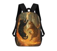 sinyumoney Ware Cats And Fire Mochila Escolar/de Negocios Resistente Para Portátil Para Niños/niñas/adolescentes 17inch