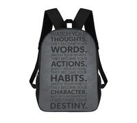 sinyumoney Watch Your Thoughts Words Mochila Ligera Para Aeropuerto, Estudiantes Universitarios Y Mochileros: Perfecta Para Viajes, Trabajo Y Uso Diario 17inch