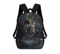 sinyumoney Water Drinking Lion Mochilas Escolares Para Niños Y Niñas, Mochilas Deportivas Informales Para Primaria, Mochilas De Gran Capacidad Para Libros 17inch