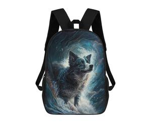 sinyumoney Water Guardian A Digital Painting of A Dog in Motion Mochila Escolar Infantil De Moda Informal Mochilas Infantiles Impresas En 3D Mochila Grande Para Niño 17inch