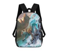 sinyumoney Water Tiger Mochila Escolar Impresa En 3D Mochilas Informales Para Niños Mochila Escolar Impresa En 3D Para Niños De Primaria Y Secundaria 17inch