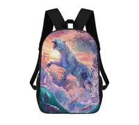 sinyumoney Water Tiger - White Mochila Infantil Para Niñas Y Niños, Mochila De Día, Escuela Primaria, Perfecta Para La Vuelta Al Cole O Educación Física, Regalos Y Viajes 17inch