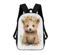 sinyumoney Watercolor Baby Bear Art Mochila Escolar Para El Trabajo, Negocios, Universidad Y Escuela Para Niñas Y Adolescentes 17inch