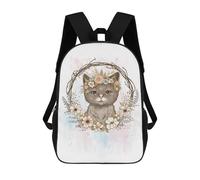 sinyumoney Watercolor Baby Cat Kitten Mochila Escolar, Mochila Para Portátil, Mochila Unisex Informal Para La Escuela/trabajo/viajes 17inch