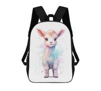 sinyumoney Watercolor Baby Goat Mochila Escolar Resistente Al Agua, Mochila De Viaje, Bolsa Para Computadora Para La Escuela/trabajo/viajes 17inch