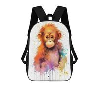 sinyumoney Watercolor Baby Orangutan Mochila Escolar, Mochila Infantil Para Niños Y Adolescentes, Regalos, Mochilas De Día Con Impresión 3D, Mochila Escolar, Mochila Para Libros 17inch