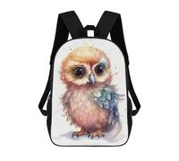 sinyumoney Watercolor Baby Owl Art Mochila Escolar Mochilas Escolares Para Niñas Y Niños Mochila Con Bolsillo Mochila Escolar De Moda Mochila Infantil 17inch