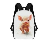 sinyumoney Watercolor Baby Pig Art Mochila Ronaldo, Mochila Infantil, Mochila Escolar Para Estudiantes, Mochila Para Libros, Mochila Escolar Impresa En 3D Para Niños Y Niñas, 17inch