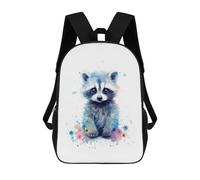 sinyumoney Watercolor Baby Raccoon Mochila Escolar Infantil De 17 Pulgadas Con Estampado 3D De Películas De Anime Para Niños, Mochila De Viaje, Mochila Escolar Infantil
