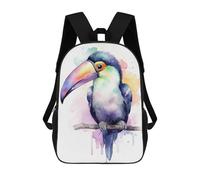 sinyumoney Watercolor Baby Toucan 17inch Mochila Escolar Impresa En 3D Para Niños, Mochila Escolar Informal De Moda, Mochilas De Viaje Para Niños Y Estudiantes.