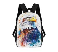 sinyumoney Watercolor Bald Eagle Mochila Escolar Impresa En 3D Mochilas Informales Para Niños Mochila Escolar Impresa En 3D Para Niños De Primaria Y Secundaria 17inch