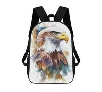 sinyumoney Watercolor Bald Eagle Mochila Escolar Impresa En 3D Para Niños Mochilas De Viaje De Alta Capacidad Bolsas Para Libros Mochila Escolar Para Niños Mochila 17inch