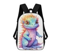 sinyumoney Watercolor Bearded Dragon Mochila Escolar, Mochila Infantil Para Niños Y Adolescentes, Regalos, Mochilas De Día Con Impresión 3D, Mochila Escolar, Mochila Para Libros 17inch