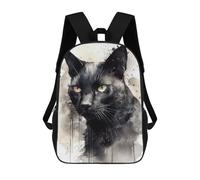 sinyumoney Watercolor Black Cat Mochila Escolar Infantil Impresa En 3D Mochila De Viaje De Alta Capacidad Bolsas Para Libros Mochila Infantil 17inch