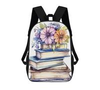sinyumoney Watercolor Books Mochila Escolar Para Niños Con Impresión 3D, Mochila Moderna Para Niños Y Niñas, Mochila Informal Para Estudiantes. 17inch