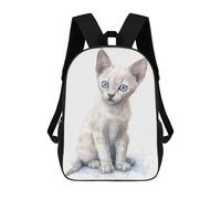 sinyumoney Watercolor Burmilla Cat Mochila Escolar De Moda Para Estudiantes, Adecuada Para Niños Y Niñas, Mochila Informal Para Viajes Al Aire Libre, Esencial Para El Día A Día 17inch