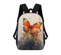 sinyumoney Watercolor Butterfly Mochila Infantil De 17 Pulgadas, Mochila Escolar Con Estampado 3D De Dibujos Animados Para Niños Y Adolescentes.