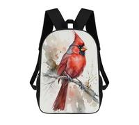 sinyumoney Watercolor Cardinal Bird Mochila Escolar Para Niñas Mochila Impermeable Mochila Informal De Día Mochila Ligera Para Niño Y Niña Mochila Escolar 17inch