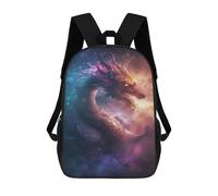 sinyumoney Watercolor Dragon Mochilas Escolares Para Niños, Bolsa De Escuela Impresa En 3D Para Niños, Estudiantes De Primaria Y Colegio, Magical Cosmic Dragon, 17"