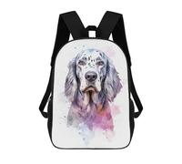 sinyumoney Watercolor English Setter Mochila Escolar Infantil De 17 Pulgadas Con Estampado 3D De Películas De Anime Para Niños, Mochila De Viaje, Mochila Escolar Infantil