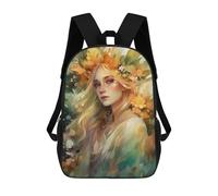 sinyumoney Watercolor Floral Portrait Mochila Escolar Infantil Impresa En 3D Para Niños, Mochilas De Viaje De Alta Capacidad, Bolsas Para Libros, Mochila Escolar Infantil 17inch