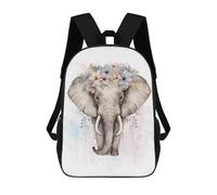 sinyumoney Watercolor Flower Elephant Mochila De Viaje Resistente Al Agua, Mochila Para Computadora Portátil Para Campus, Viajes Al Aire Libre Y Deportes 17inch
