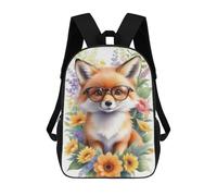sinyumoney Watercolor Fox Painting Mochilas Para Niños Mochila Escolar Mochila Escolar Impresa En 3D Para Niños Estudiantes De Primaria Y Secundaria 17inch