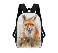sinyumoney Watercolor Fox Portrait Mochila Escolar Impresa En 3D 17inch Mochilas De Moda Para Niños, Mochilas Escolares Para Niños De Primaria Y Secundaria