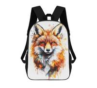 sinyumoney Watercolor Fox Portrait Mochilas Escolares Mochilas Escolares De Secundaria Mochila Informal Para Acampar Aventuras Al Aire Libre Y Viajes Diarios 17inch