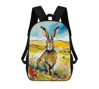 sinyumoney Watercolor Hare in Field Mochila Ligera Informal Para El Día A Día, Ideal Para La Escuela, Viajes, Trabajo Y Uso Diario 17inch