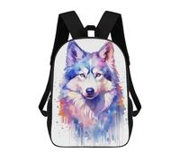 sinyumoney Watercolor Husky Painting Mochila Escolar, Secundaria, Preparatoria, Universidad, Mochila De Viaje Para El Campus, Viajes Al Aire Libre, Deportes 17inch