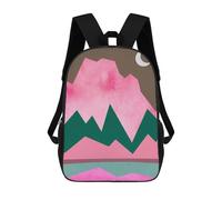sinyumoney Watercolor Landscape 01 Mochila Escolar Infantil Impresa En 3D, Mochila Informal De Moda Para Niños, Mochila De Viaje De Alta Capacidad Para Libros Para Niños 17inch