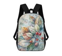 sinyumoney Watercolor Leaves And Berries Illustration Mochila Escolar Infantil Impresa En 3D Para Niños, Mochilas De Viaje, Bolsas Para Libros, Mochila Escolar Infantil 17inch