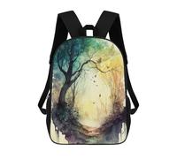 sinyumoney Watercolor Nature 2 Mochila Escolar, Mochila De Negocios Para Portátil, Mochila Unisex Informal Para Adolescentes, Niños, Mujeres Y Hombres 17inch