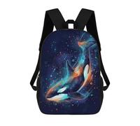 sinyumoney Watercolor Orca Whale in Deep Blue Mochilas Infantiles Impresas En 3D Para Niños. Mochilas De Viaje De Moda Para Niños. Mochila Escolar Para Estudiantes De Primaria Y Secundaria.