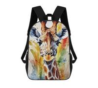 sinyumoney Watercolor Painted Giraffe Mochilas Infantiles Impresas En 3D, Mochilas De Moda Informales, Mochilas De Viaje Bonitas, Mochilas Informales Para Exteriores Para Niños Y Niñas 17inch