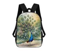 sinyumoney Watercolor Peacock with Displayed Feathers Mochila De Negocios Resistente Para Portátil Para Hombres, Mujeres Y Adolescentes 17inch