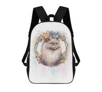 sinyumoney Watercolor Persian Cat Mochila Escolar De Moda Para Papelería, Impermeable, Informal, Para El Campus, Actividades Al Aire Libre, Viajes Y Deportes 17inch