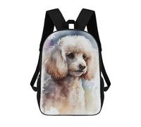 sinyumoney Watercolor Poodle Portrait Mochila Infantil, Mochila Escolar Infantil, Mochilas Escolares Impresas En 3D Para Niños Y Estudiantes Adolescentes 17inch