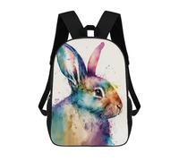 sinyumoney Watercolor Rabbit Mochilas Infantiles Mochila Escolar Impresa En 3D Para Niños Mochilas De Viaje Bolsas Para Libros Para Niños 17inch Mochila Escolar