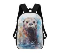 sinyumoney Watercolor Sea Otter Mochila Escolar Mochila Para Niños Impresa En 3D Mochilas Infantiles Para Niños Y Niñas Mochilas Escolares Mochilas De Viaje Para Niños 17inch