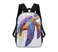 sinyumoney Watercolor Sea Turtle Mochila Infantil, Mochila Escolar Impresa En 3D, Mochila Para Niños Y Niñas, Mochila Escolar Ajustable Para La Escuela Primaria 17inch