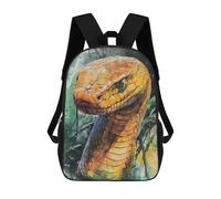 sinyumoney Watercolor Snake Portrait Mochila Infantil Para Niñas, Mochila Escolar 3D, Mochila Para Niños Pequeños, Mochila Informal De Día, Mochila Escolar De Moda 17inch