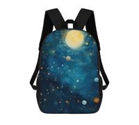 sinyumoney Watercolor Space with Planets And Stars Mochila Escolar Infantil Estampada Para Adultos Y Niños, Mochila De Viaje Para El Día A Día 17inch