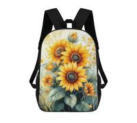 sinyumoney Watercolor Sunflower Bouquet Mochila Escolar Para La Escuela Secundaria, Preparatoria, Universidad, Viajes Para Niñas, Niños Y Adolescentes 17inch