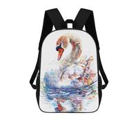 sinyumoney Watercolor Swan Mochila Escolar Para Niños Mochila Escolar Impresa En 3D Mochila Escolar De Moda Para Niños De Primaria Y Secundaria 17inch