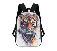 sinyumoney Watercolor Tiger Portrait Mochila, Mochila Escolar Impresa En 3D, Bolsa Para El Almuerzo Escolar, Mochila De Viaje, Mochila Para Amigos, Mochila Escolar Para Niñas Y Niños 17inch