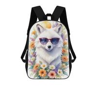 sinyumoney Watercolor White Wolf Art Mochilas Para Niños Mochila Escolar Mochila Escolar Impresa En 3D Para Niños Estudiantes De Primaria Y Secundaria 17inch